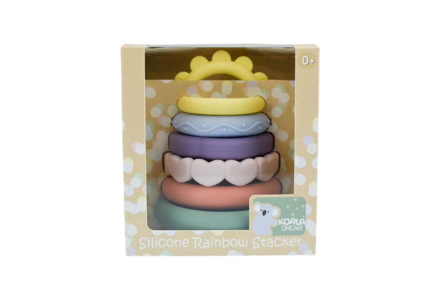 Silicone Sensory Rainbow Stacking Teether