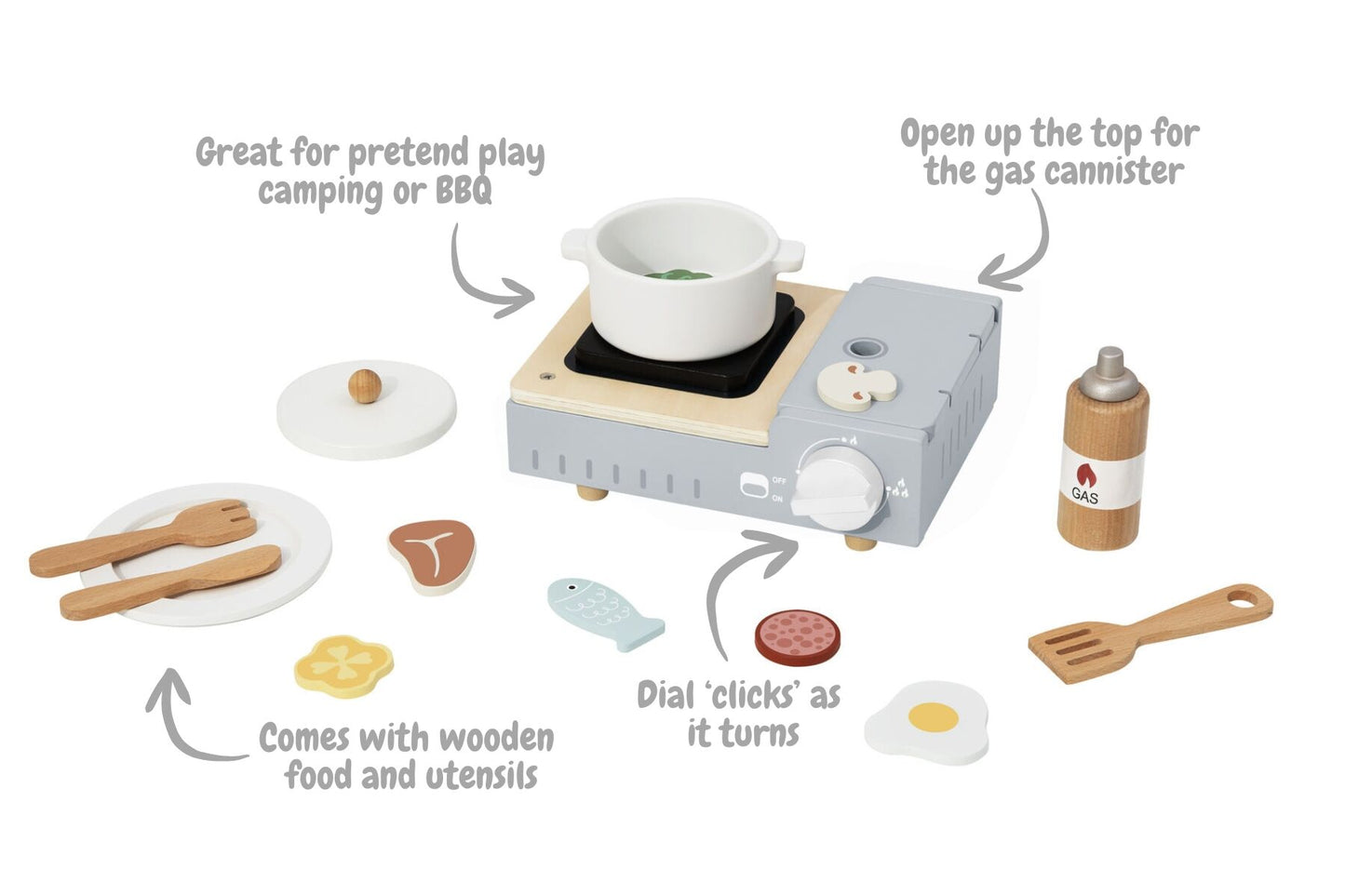 Wooden Camping Stove Set