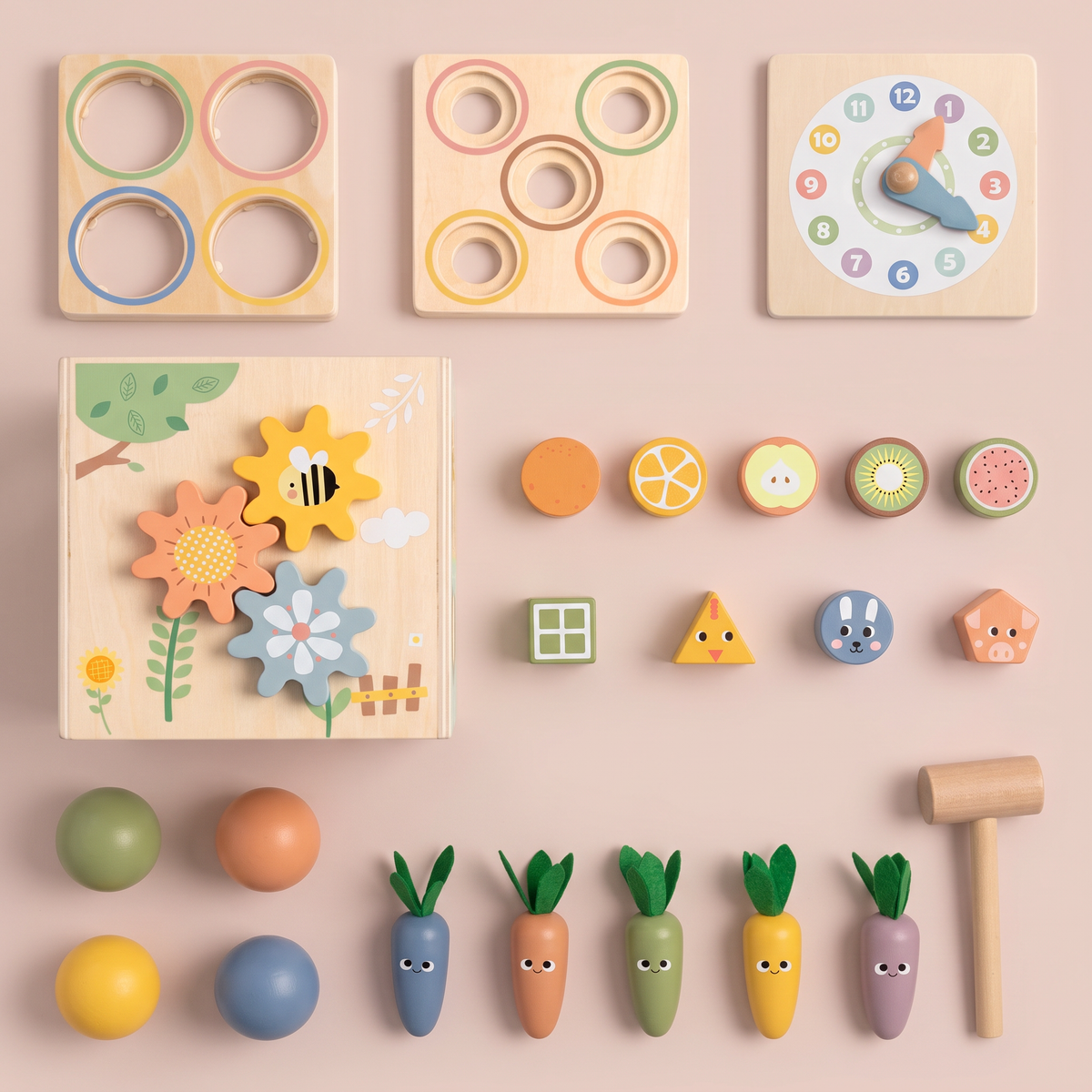 Tooky Toy Wooden Activity Cube