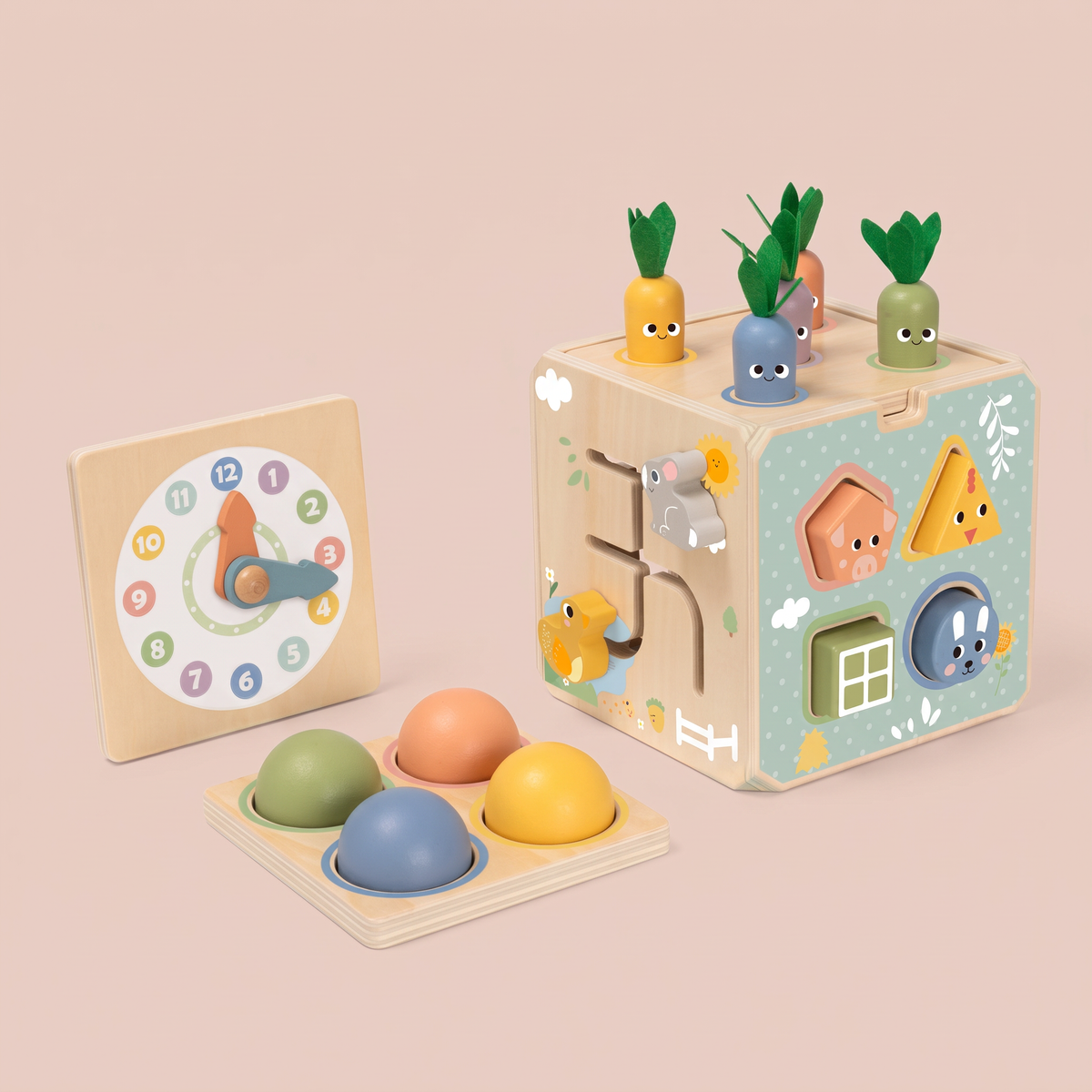 Tooky Toy Wooden Activity Cube
