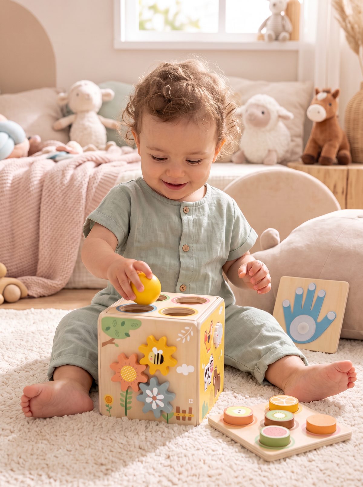 Tooky Toy Wooden Activity Cube