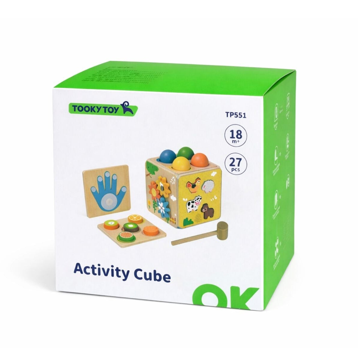 Tooky Toy Wooden Activity Cube