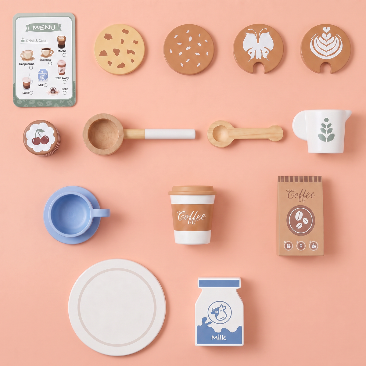 Wooden Coffee Machine Playset