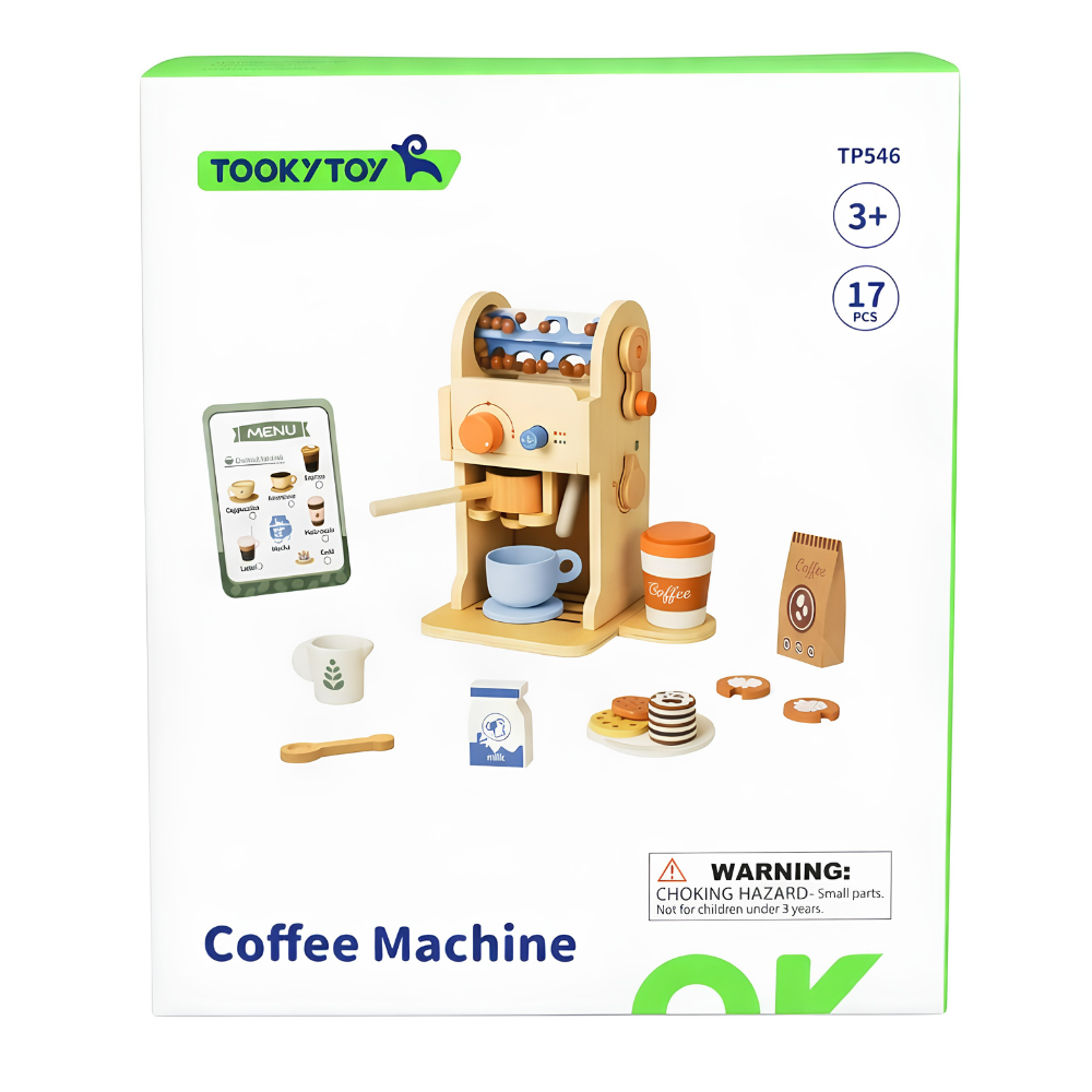 Wooden Coffee Machine Playset