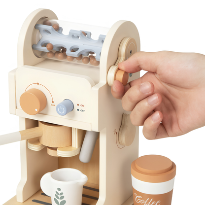 Wooden Coffee Machine Playset