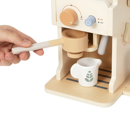 Wooden Coffee Machine Playset