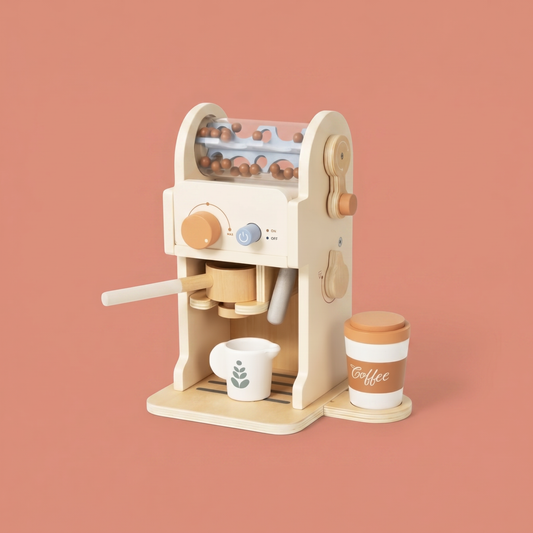 Wooden Coffee Machine Playset