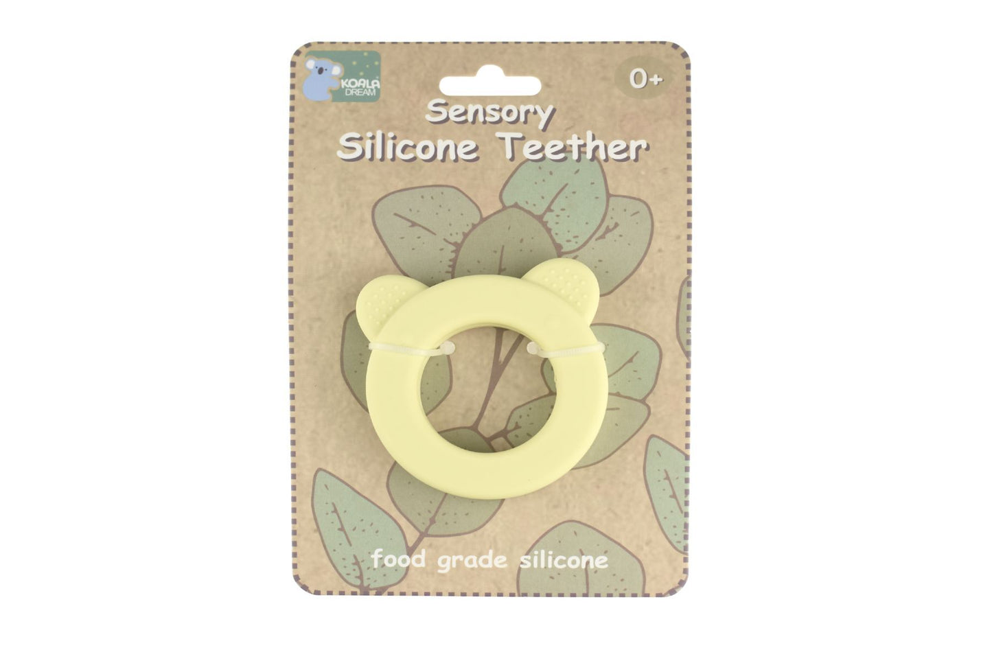 Silicone Bear Teether – Pink or Yellow