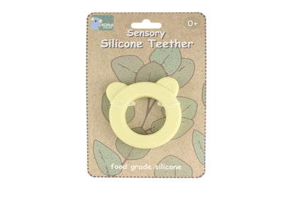 Silicone Bear Teether – Pink or Yellow