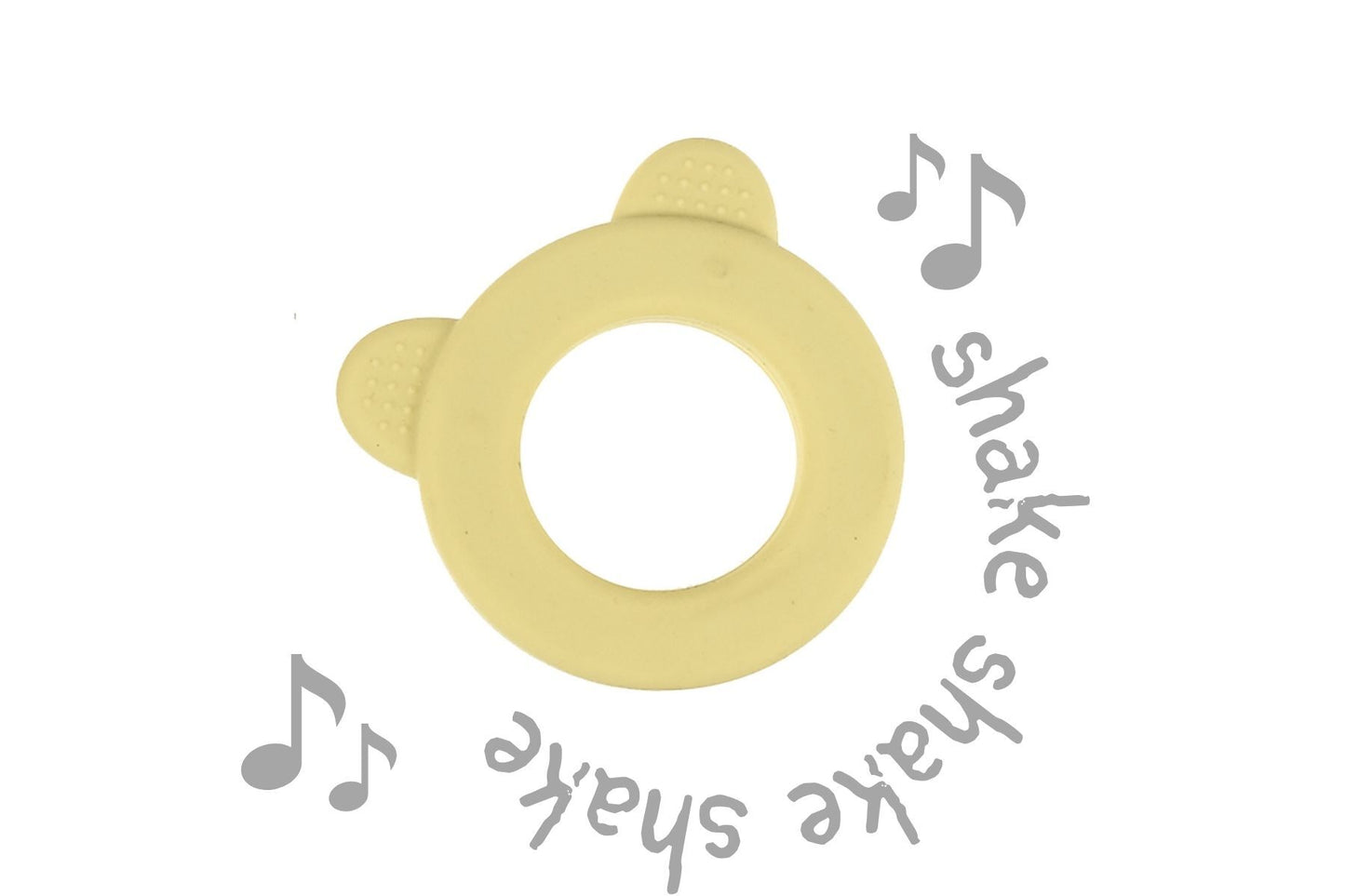 Silicone Bear Teether – Pink or Yellow