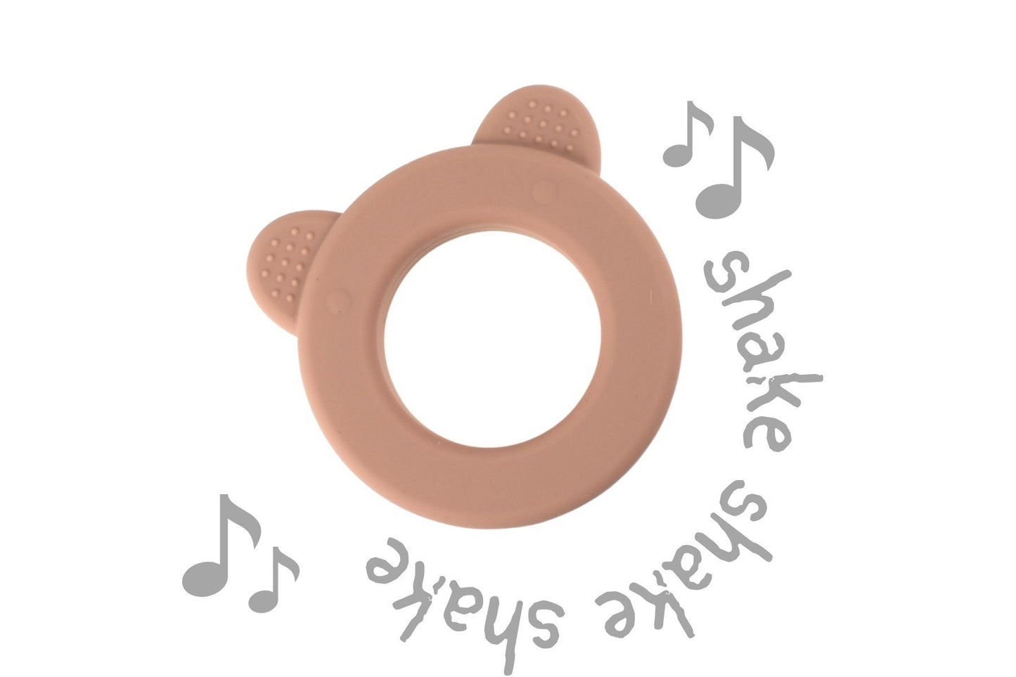 Silicone Bear Teether – Pink or Yellow