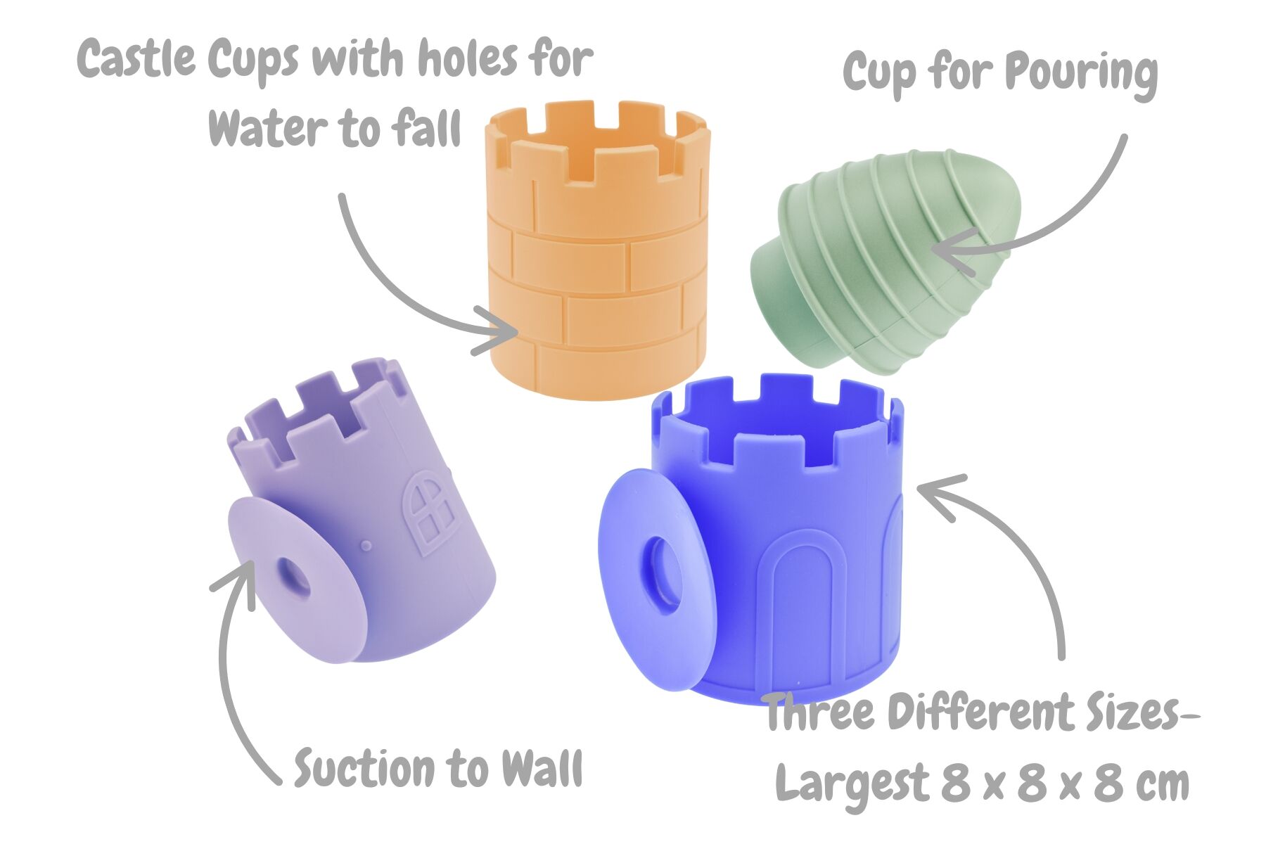 Silicone Castle Pour & Play - 4 Pcs