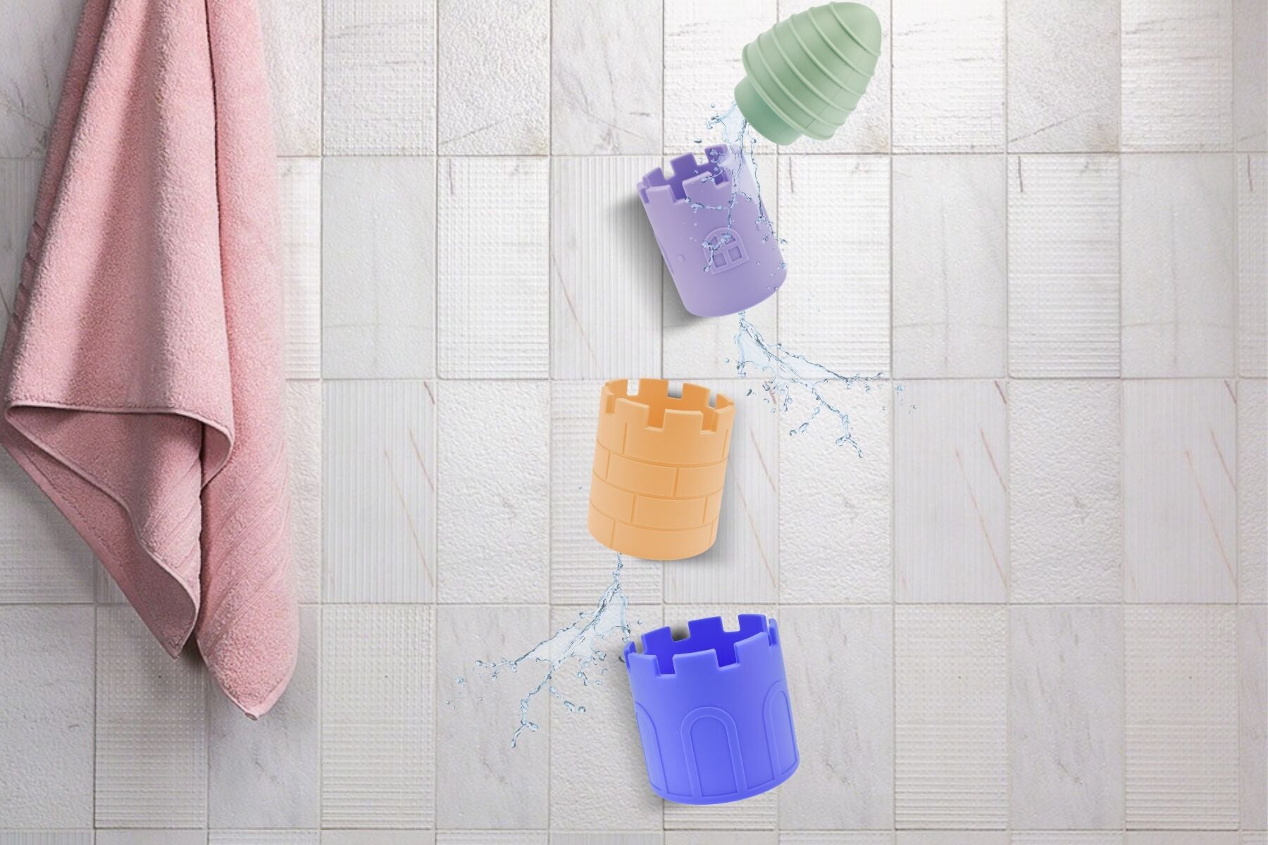 Silicone Castle Pour & Play - 4 Pcs