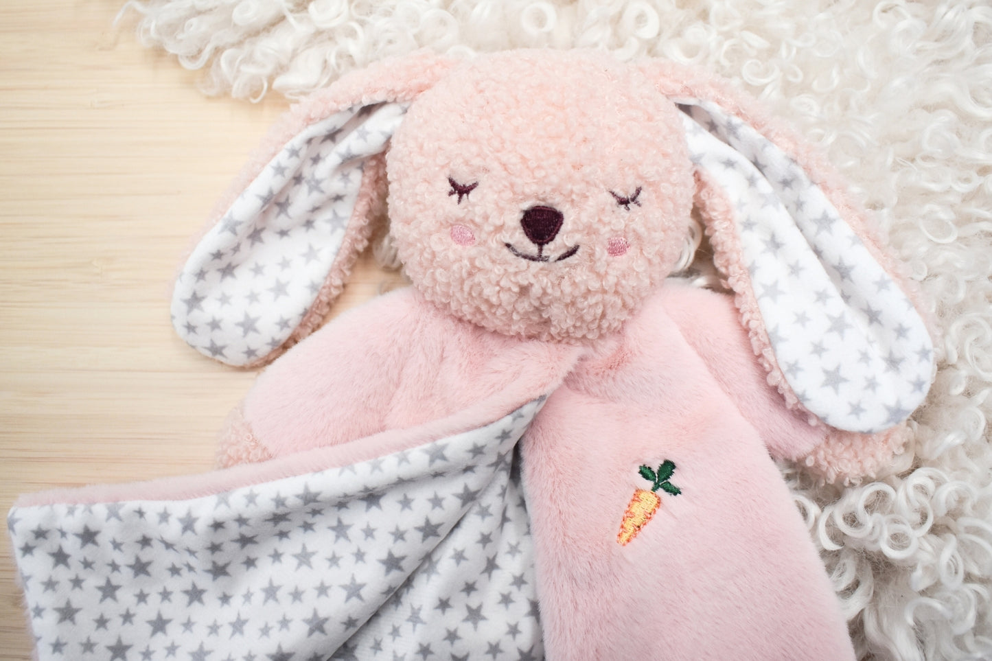 Snuggle Buddy Berry Bunny Blanket - Soft Plush Comforter for Newborns