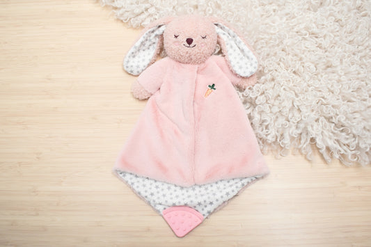 Snuggle Buddy Berry Bunny Blanket - Soft Plush Comforter for Newborns