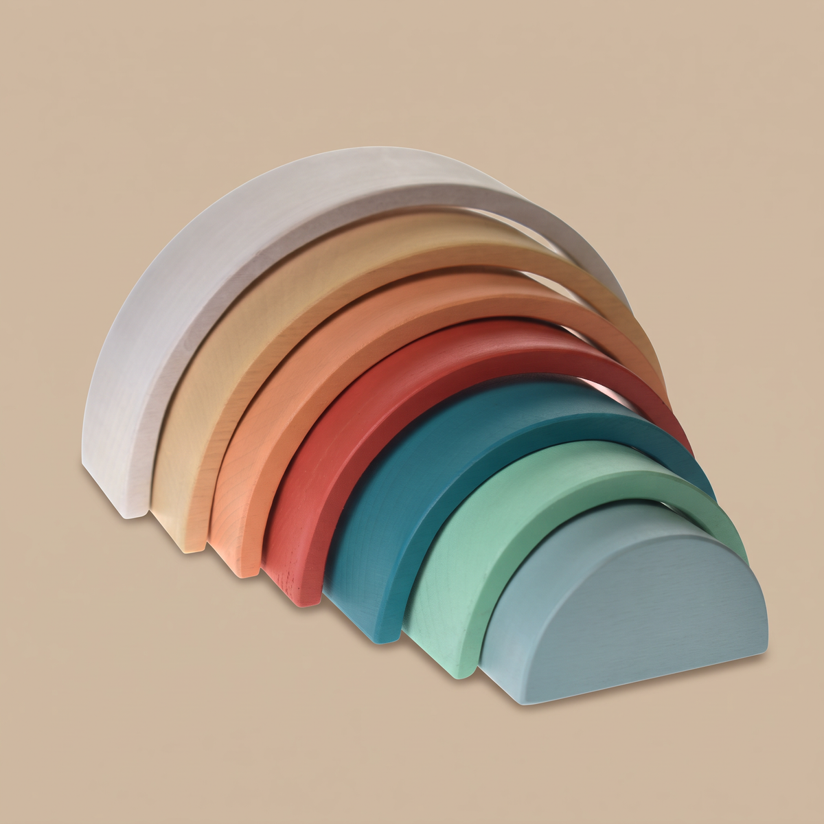 Calm & Breezy Wooden Stacking Rainbow – Terracotta
