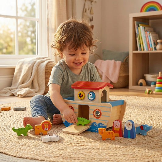 Wooden Noah's Ark Playset