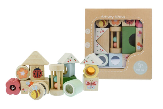 Wooden Spring Insect Activity Blocks