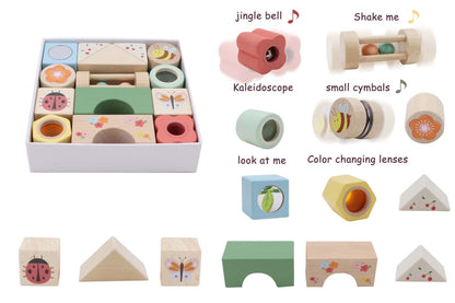 Wooden Spring Insect Activity Blocks
