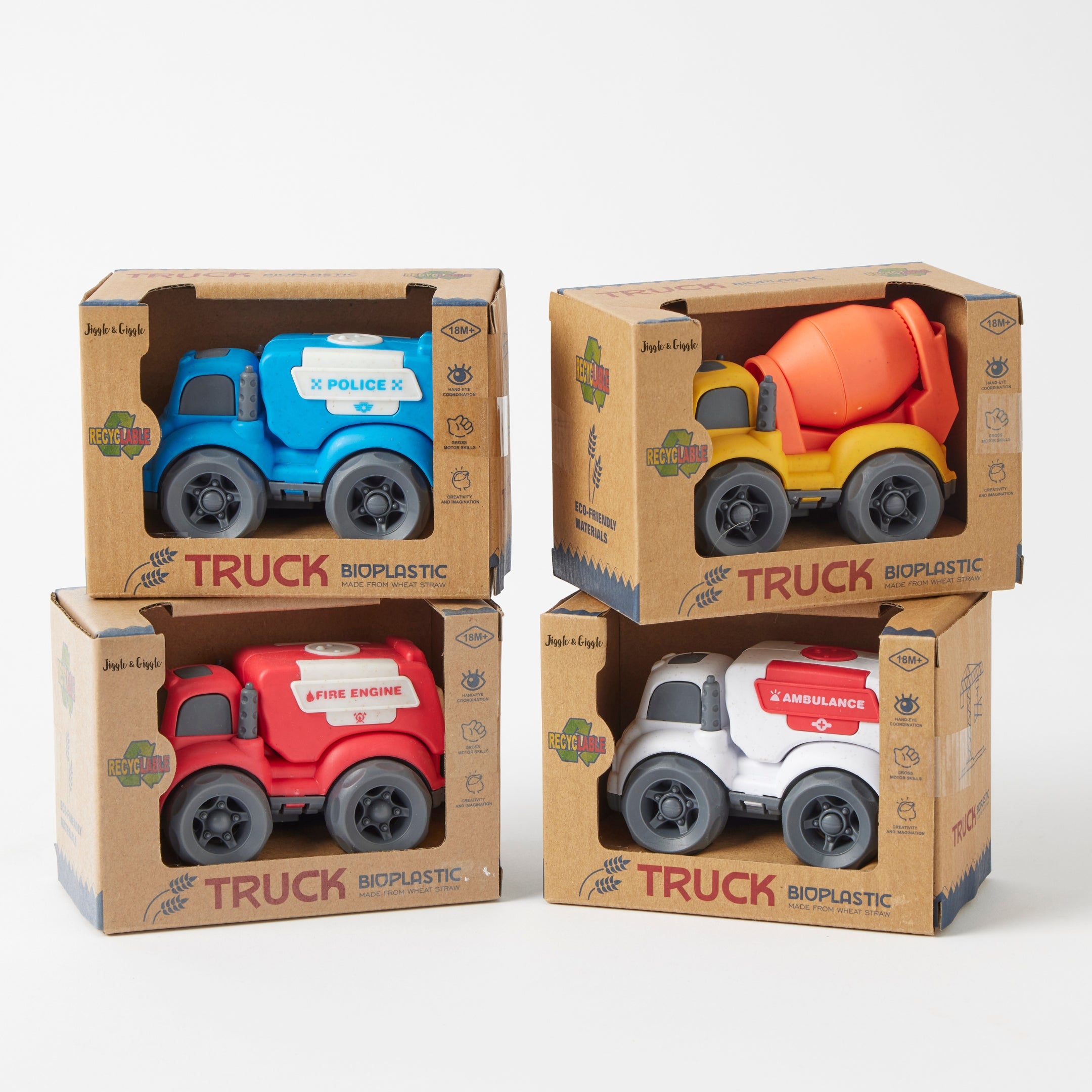 Bioplastic Utility Truck - Small - 4 Assorted Designs
