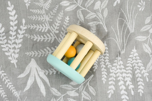 Wooden Rattle - Mint Green