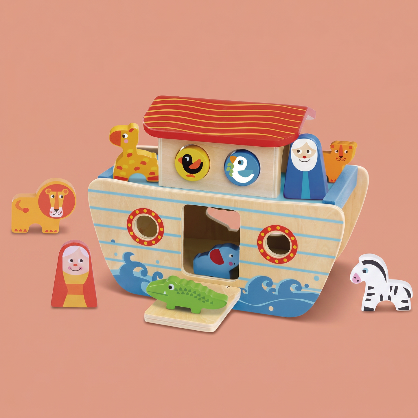 Wooden Noah's Ark Playset