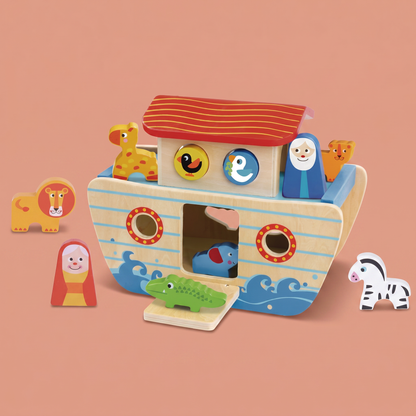 Wooden Noah's Ark Playset