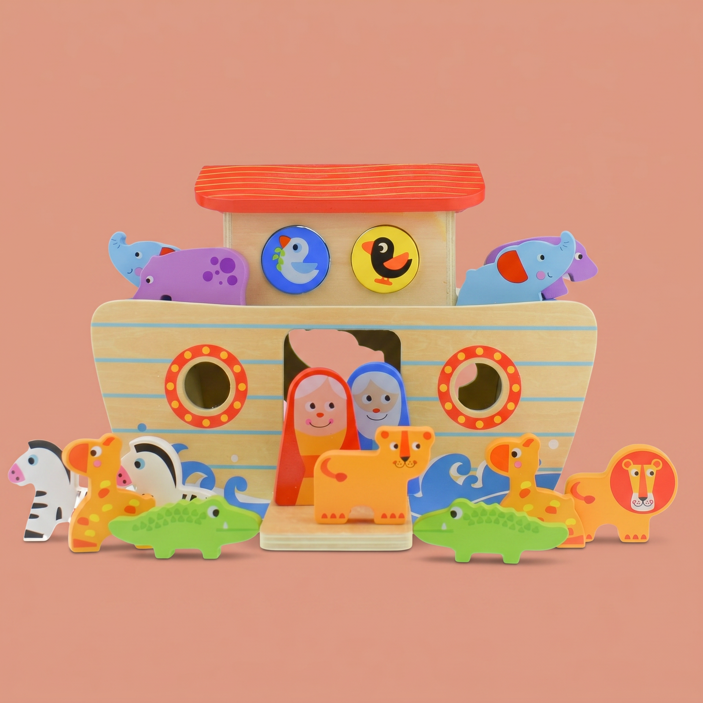 Wooden Noah's Ark Playset