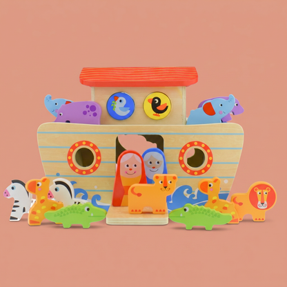 Wooden Noah's Ark Playset