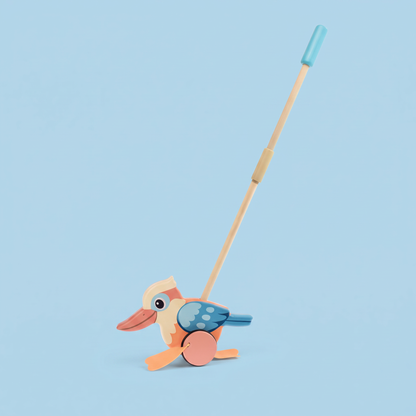 Push Along Kookaburra Wooden Toddler Toy