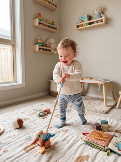 Push Along Kookaburra Wooden Toddler Toy