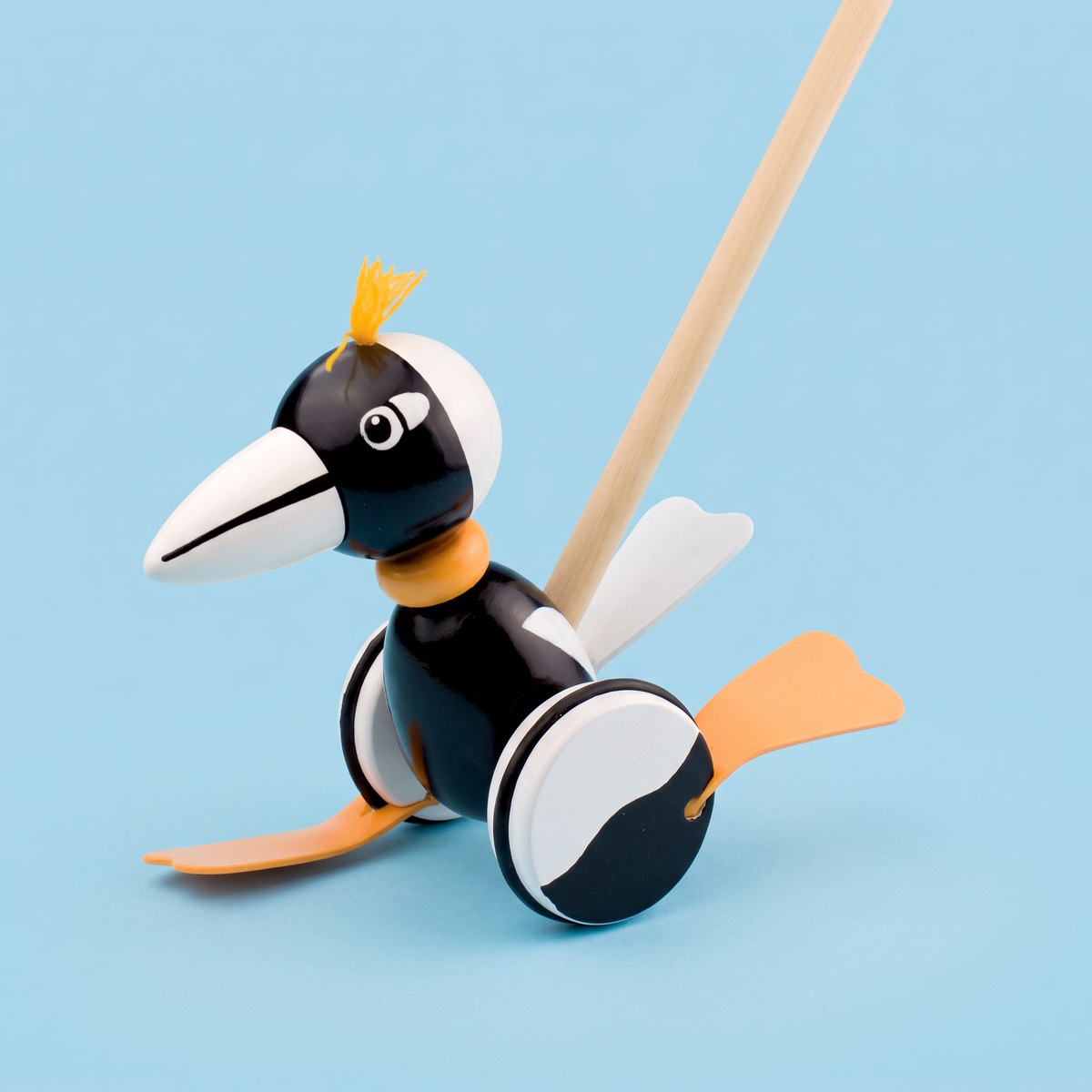 Push Along Magpie Wooden Toddler Toy