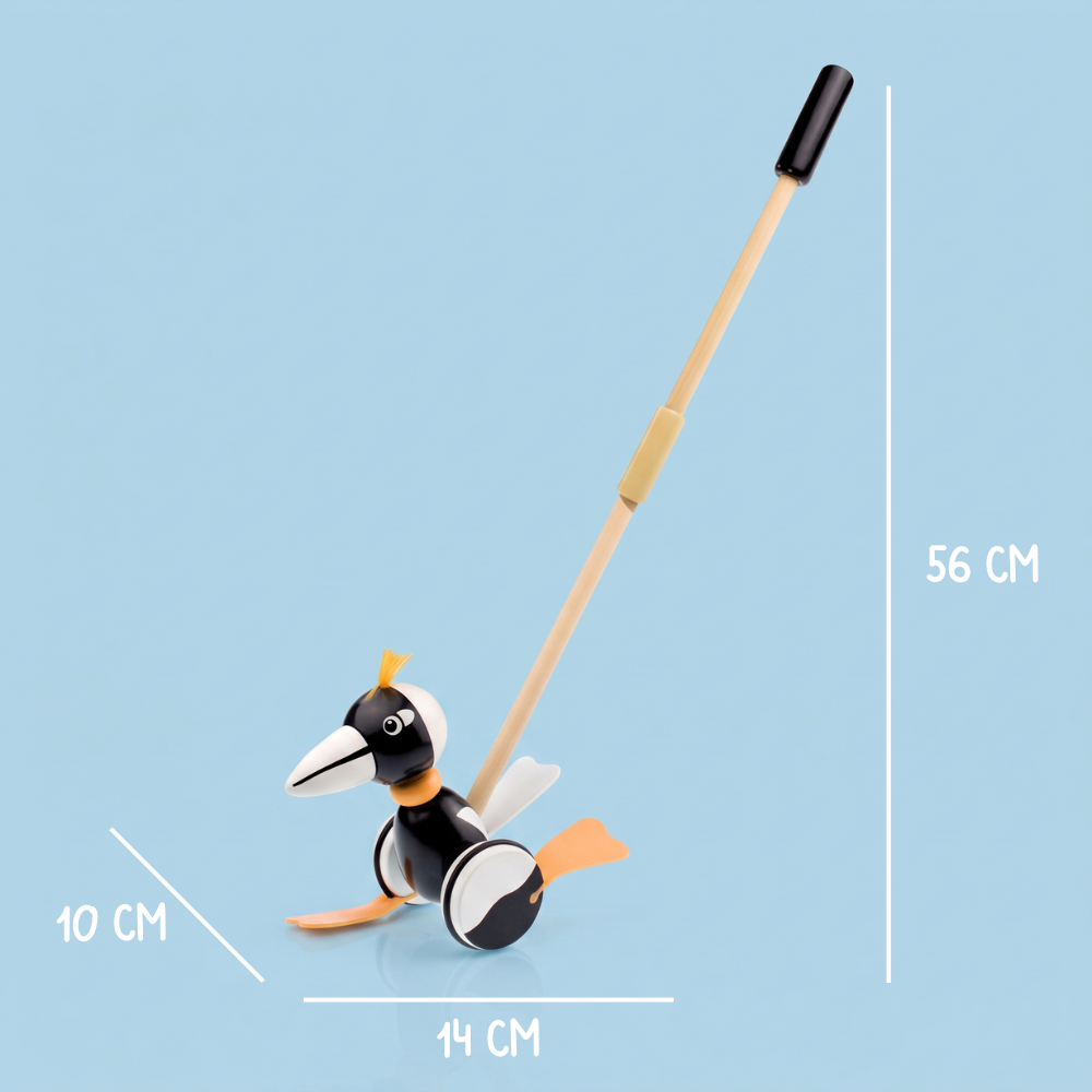 Push Along Magpie Wooden Toddler Toy