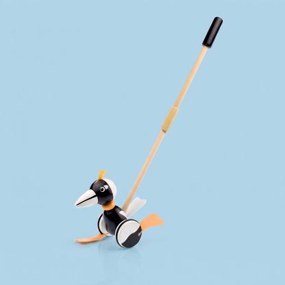 Push Along Magpie Wooden Toddler Toy