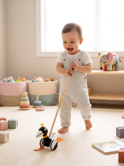 Push Along Magpie Wooden Toddler Toy