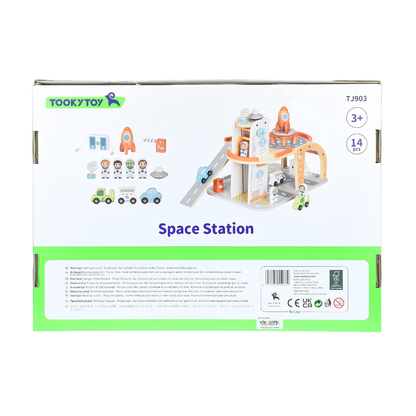 Wooden Space Station Playset