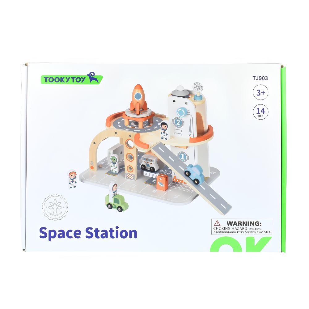 Wooden Space Station Playset