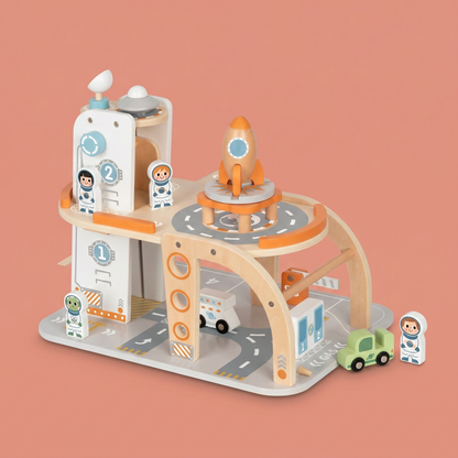 Wooden Space Station Playset