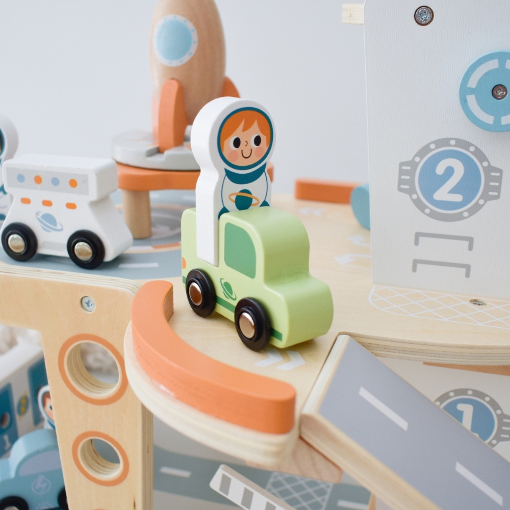 Wooden Space Station Playset