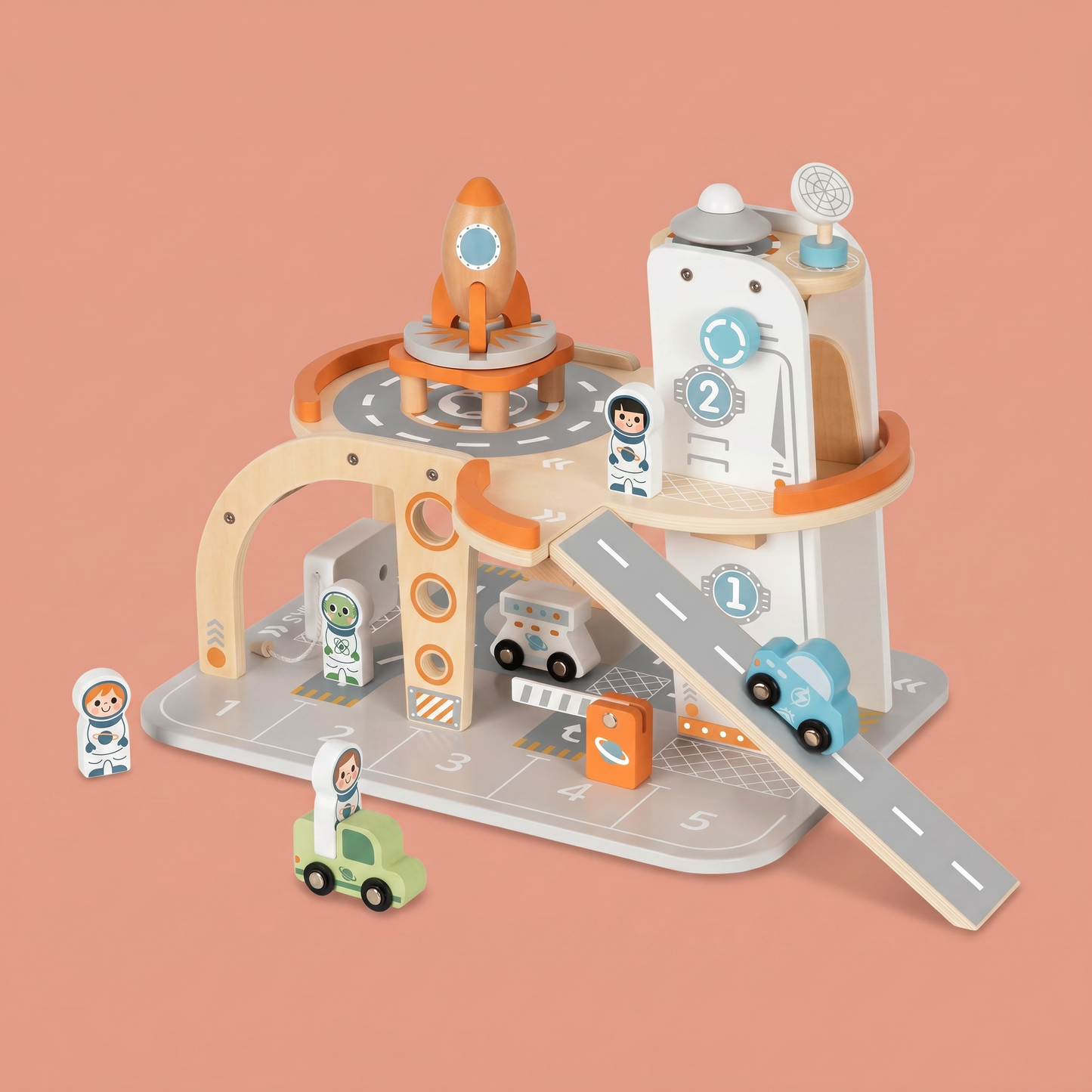Wooden Space Station Playset