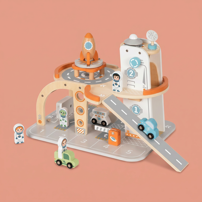Wooden Space Station Playset
