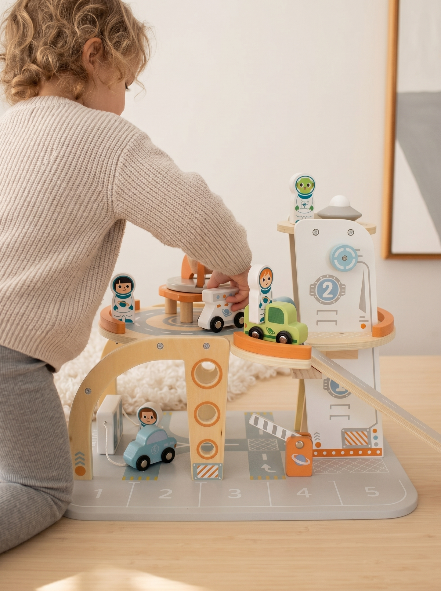 Wooden Space Station Playset