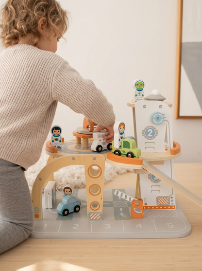 Wooden Space Station Playset