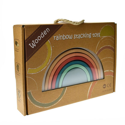 Calm & Breezy Wooden Stacking Rainbow – Terracotta