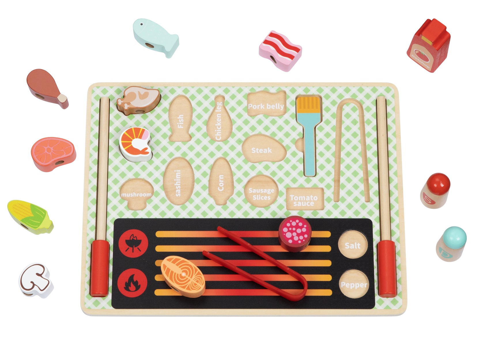 Wooden Grill Play Set