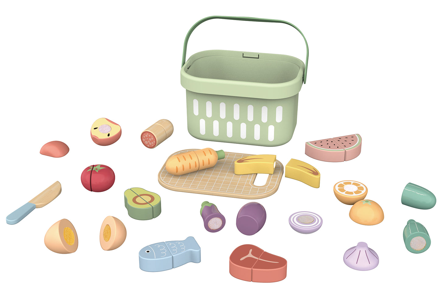 Wooden Pretend Cutting Playset