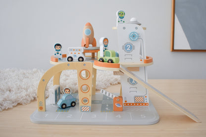 Wooden Space Station Playset - Multi-Level FSC-Certified Space Adventure Set