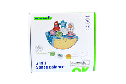 2‑in‑1 Space Balance & Lacing Set – Fine‑Motor Learning Toy