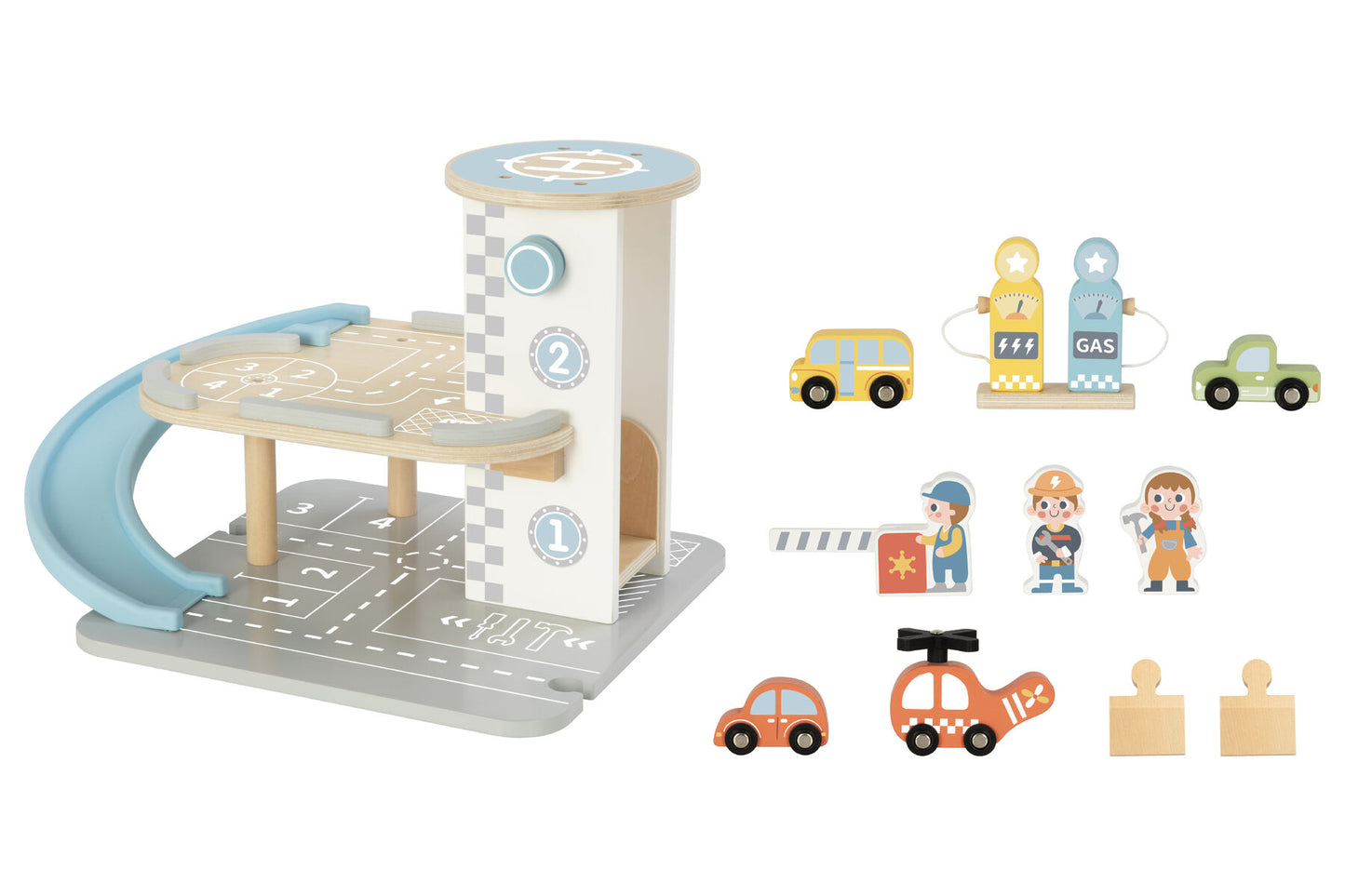 Wooden Parking Garage Playset