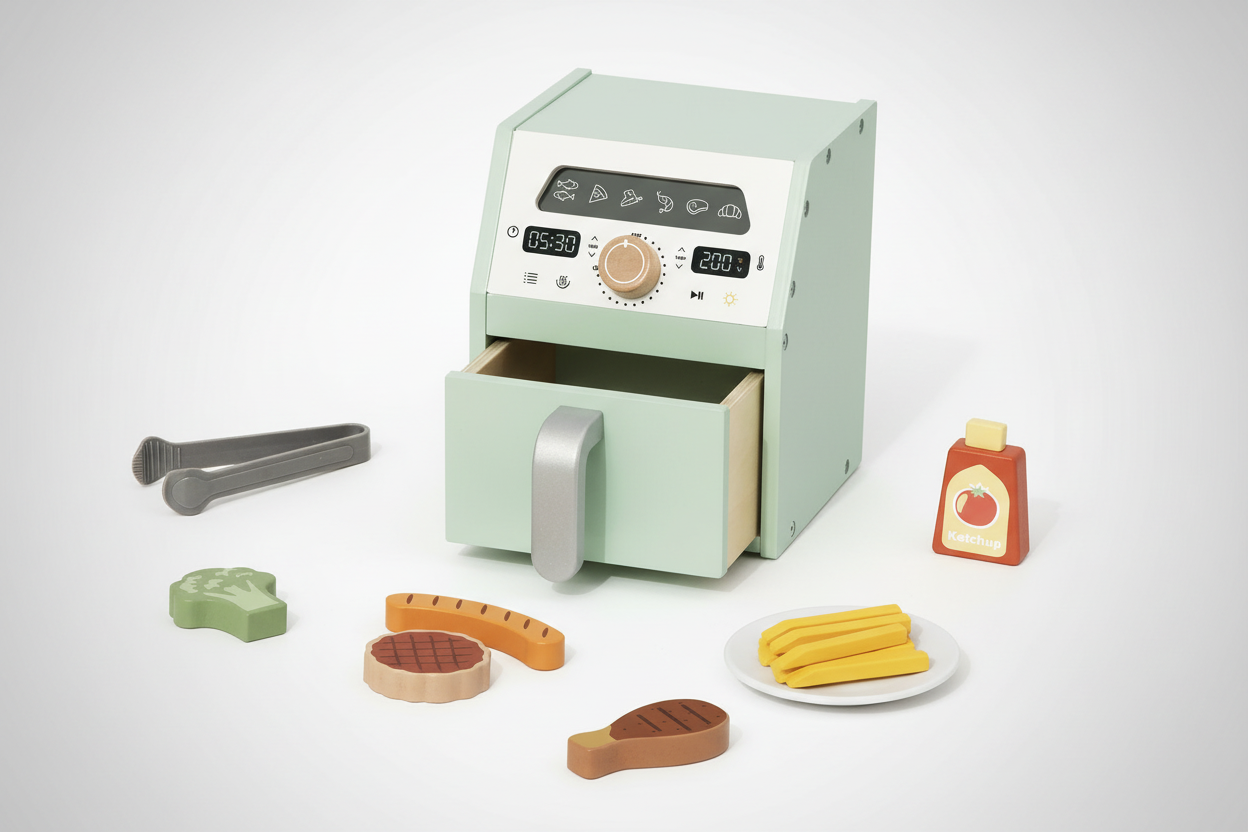 Wooden Air Fryer Playset